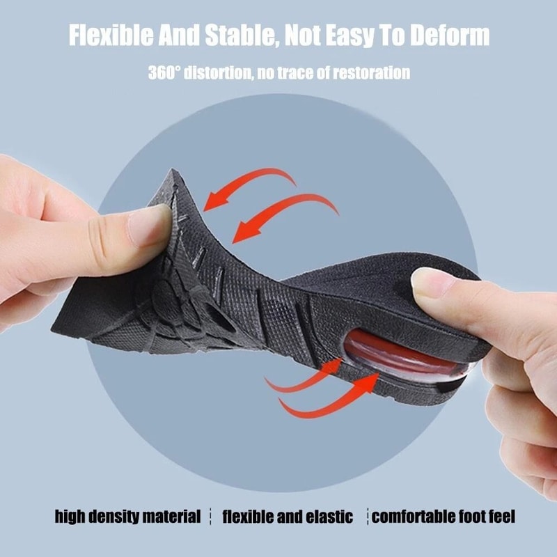 Invisible Height Increase Insoles For Men Women Heel Lift Taller Shoe Inserts 6