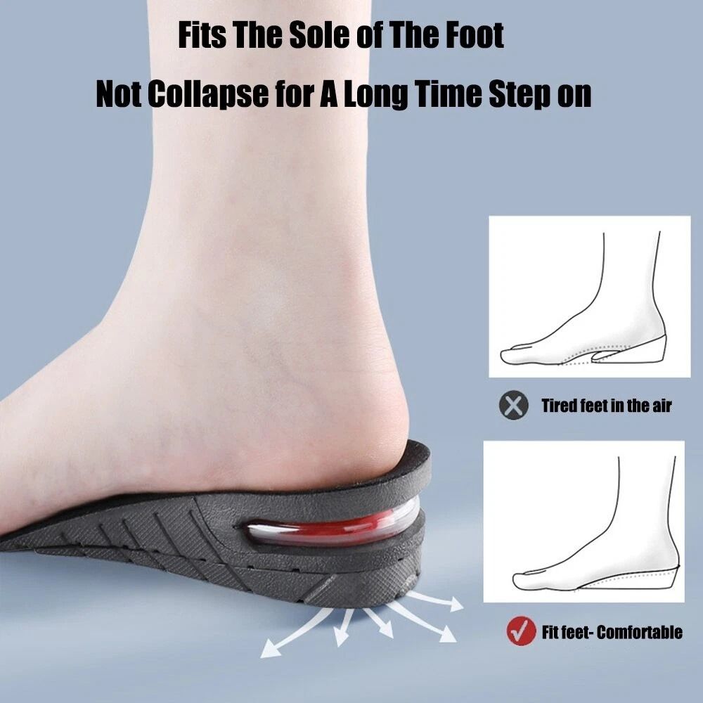 Invisible Height Increase Insoles For Men Women Heel Lift Taller Shoe Inserts 7