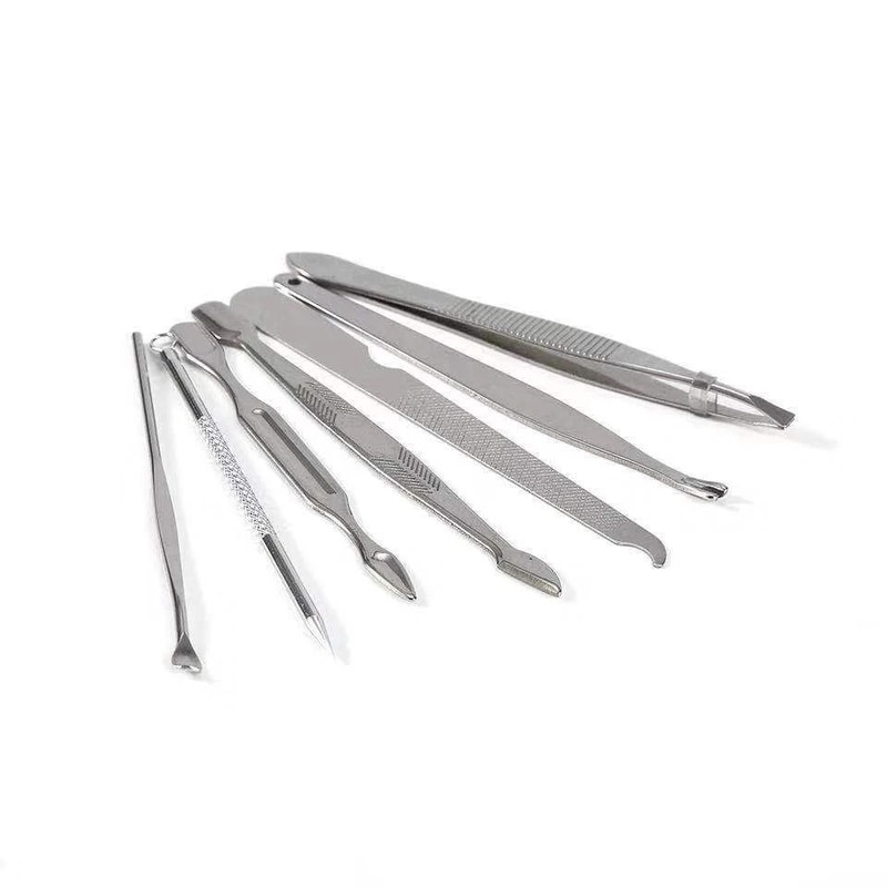 Premium Manicure Pedicure Set Complete Stainless Steel Nail Care Kit 8