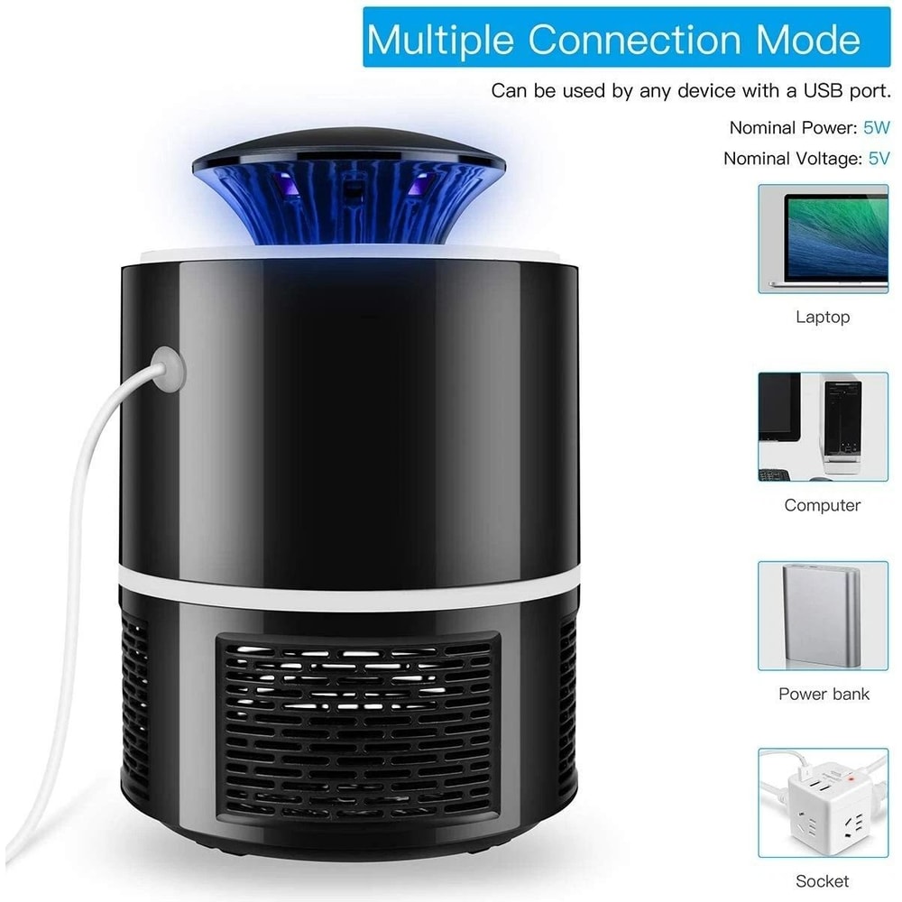 Electric UV Mosquito Killer Lamp IndoorOutdoor Bug Zapper With USB Power For Insects Flies 4