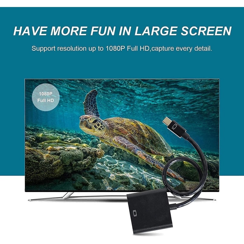 DisplayPort To DVI Adapter Cable Male To Female Converter For Laptop PC 3