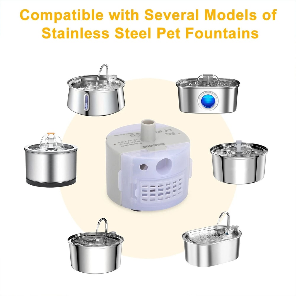 Cat Water Dispenser Pump USB Rechargeable LED Light Pet Drinking Fountain 2