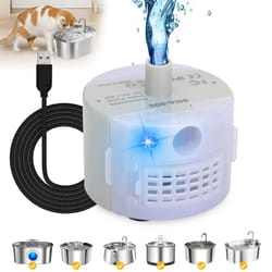 cat water dispenser pump usb rechargeable led light pet drinking fountain