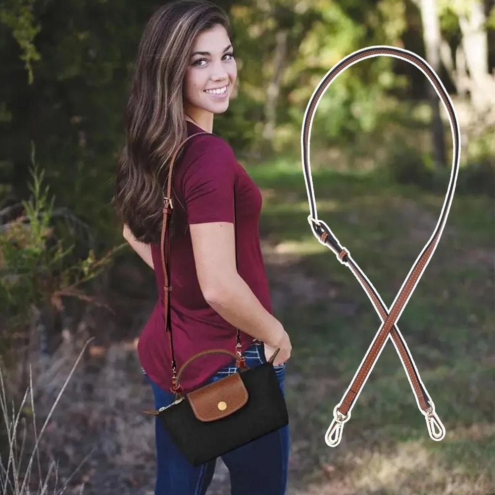 Replacement Crossbody Strap For Longchamp Bag Adjustable Leather Shoulder Handle 0