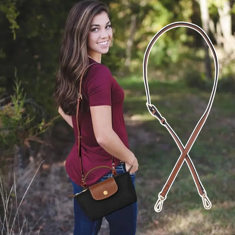 Replacement Crossbody Strap For Longchamp Bag Adjustable Leather Shoulder Handle 0