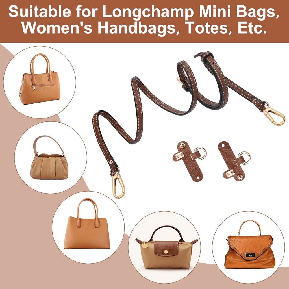 Replacement Crossbody Strap For Longchamp Bag Adjustable Leather Shoulder Handle 2