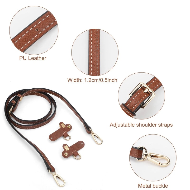 Replacement Crossbody Strap For Longchamp Bag Adjustable Leather Shoulder Handle 4