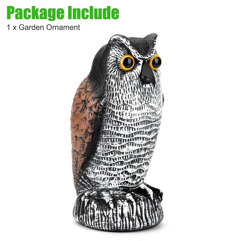 Owl Decoy Statue Effective Bird Repellent Pigeon Scarecrow For Garden And Yard 8