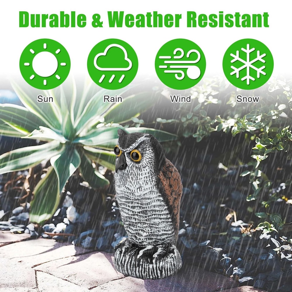 Owl Decoy Statue Effective Bird Repellent Pigeon Scarecrow For Garden And Yard 3