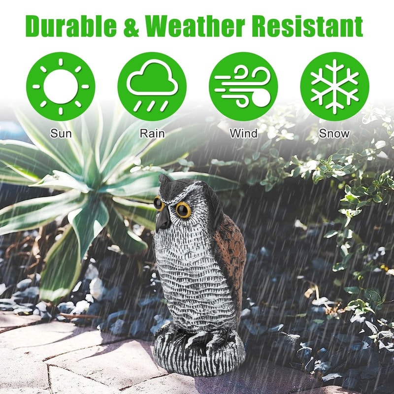 Owl Decoy Statue Effective Bird Repellent Pigeon Scarecrow For Garden And Yard 3