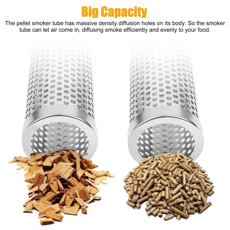Stainless Steel BBQ Grill Smoker Tube For Wood Pellet Smoking Meat 5