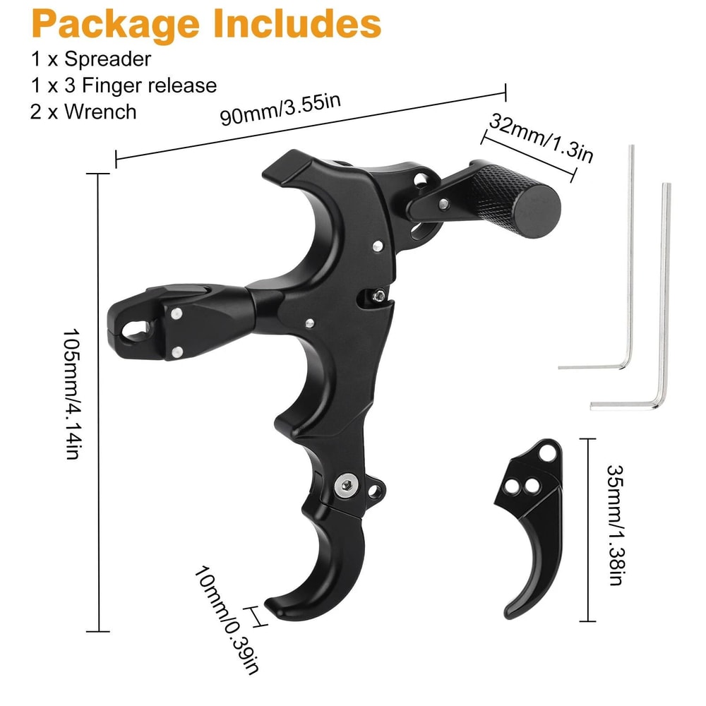 Archery Release Aid Finger Grip Thumb Trigger Caliper For Compound Bow Hunting 1