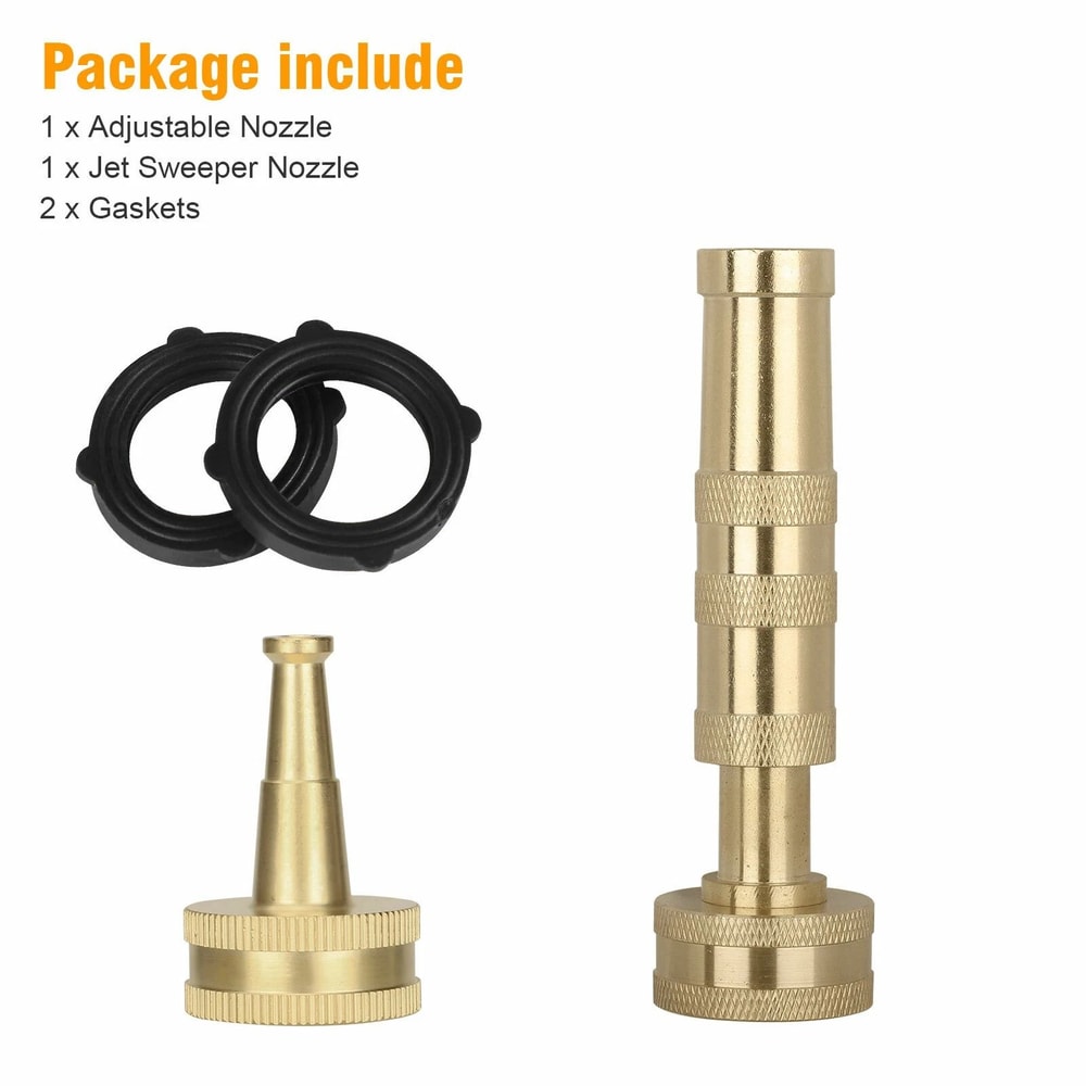 Heavy Duty Adjustable Brass Hose Nozzle High Pressure Water Sprayer For Garden And Outdoor Use 1