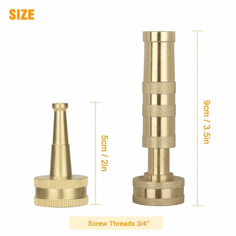 Heavy Duty Adjustable Brass Hose Nozzle High Pressure Water Sprayer For Garden And Outdoor Use 2