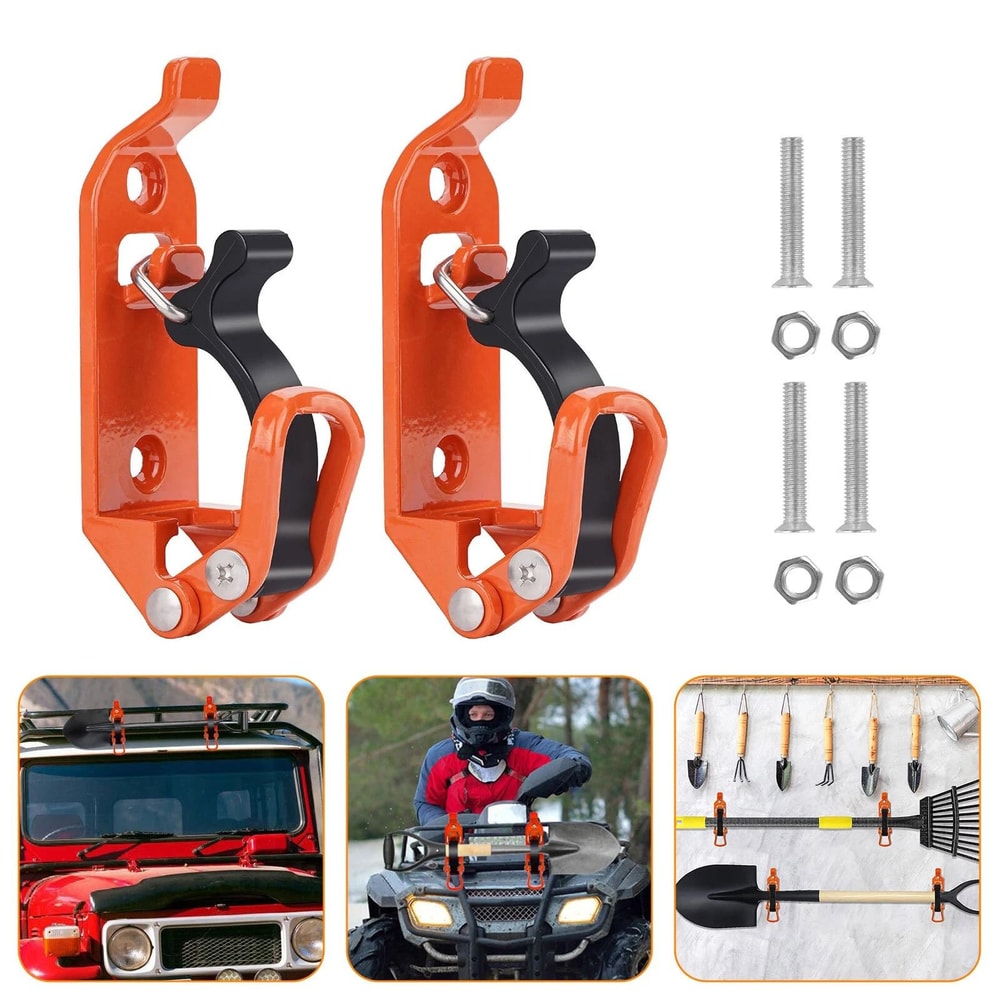 Shovel Holder Mounting Kit For Roof Racks Metal Clip Rubber Clips For Secure Shovel Storage 5