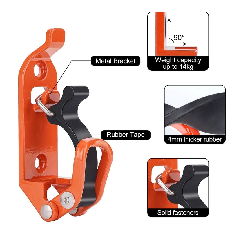 Shovel Holder Mounting Kit For Roof Racks Metal Clip Rubber Clips For Secure Shovel Storage 4