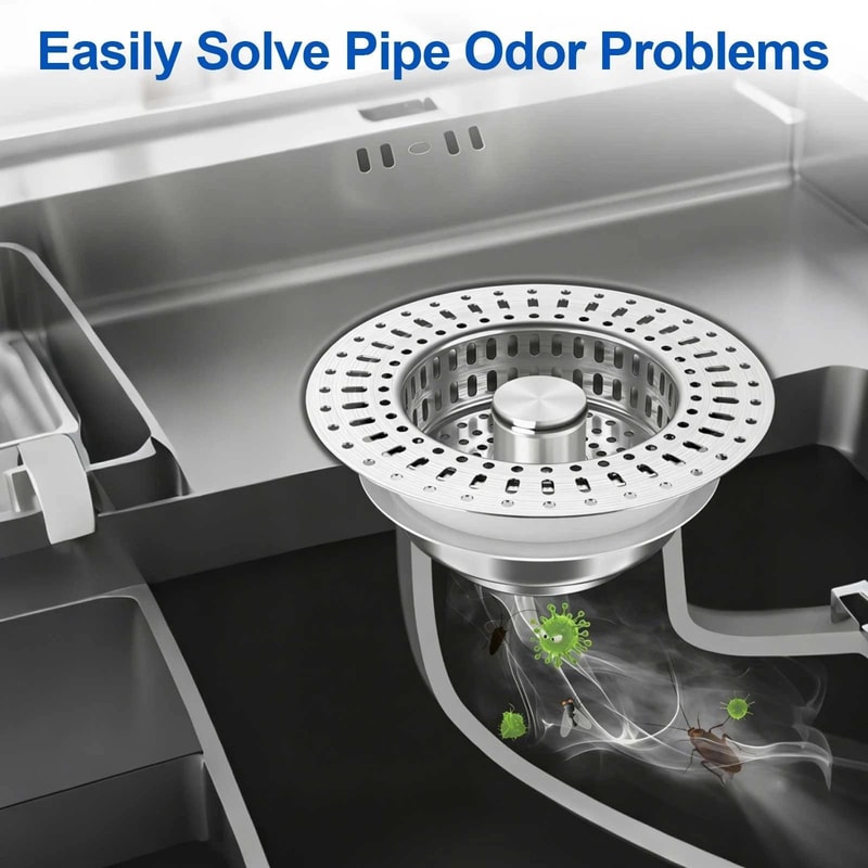 Kitchen Sink Strainer 5 In 1 Popup Stopper With Rustproof Drain Filter For Home Use 1