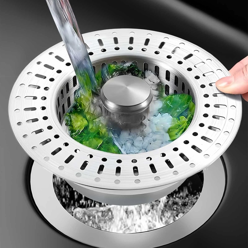 Kitchen Sink Strainer 5 In 1 Popup Stopper With Rustproof Drain Filter For Home Use 2