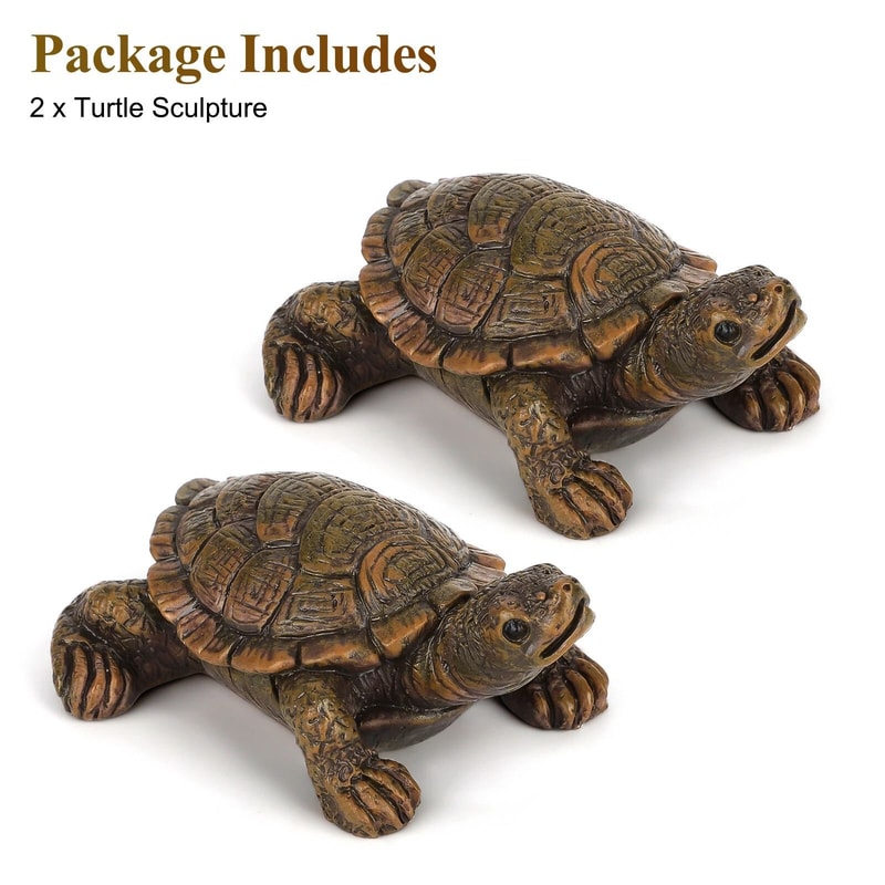 Turtle Garden Statues Resin Tortoise Figurines For Outdoor Home Decor 1