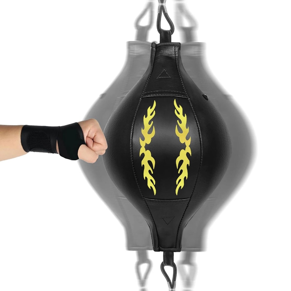 PU Leather Boxing Reflex Bag Double End Speed Ball For Home MMA Training 0