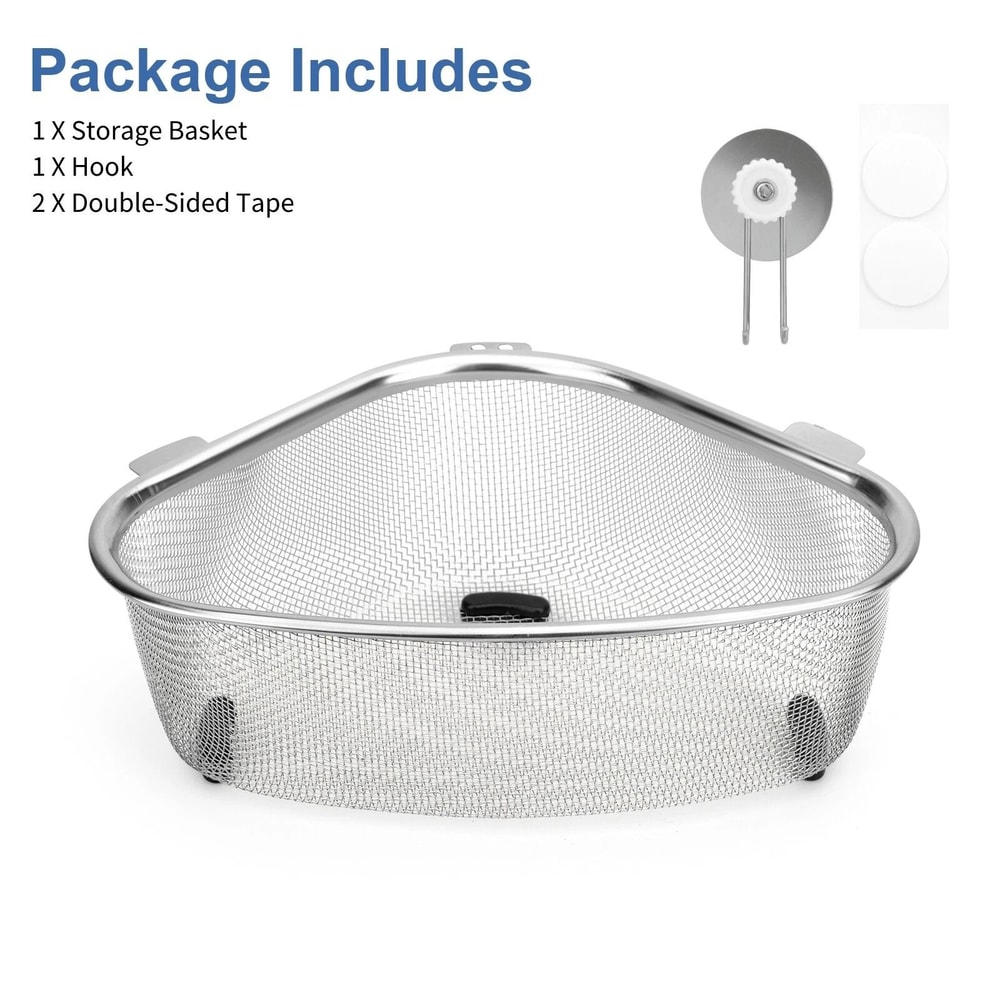 Stainless Steel Sink Strainer Basket Food Catcher And Kitchen Drain Rack 6