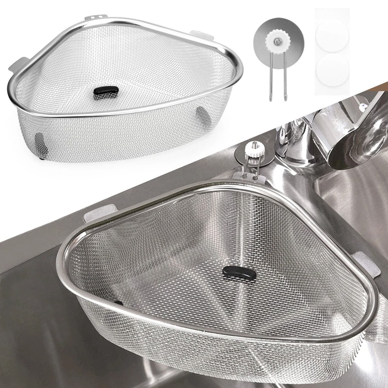 Stainless Steel Sink Strainer Basket Food Catcher And Kitchen Drain Rack 0
