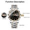 Men Waterproof Quartz Wristwatch Stainless Steel Luminous Business Watch 4