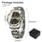 Men Waterproof Quartz Wristwatch Stainless Steel Luminous Business Watch 5