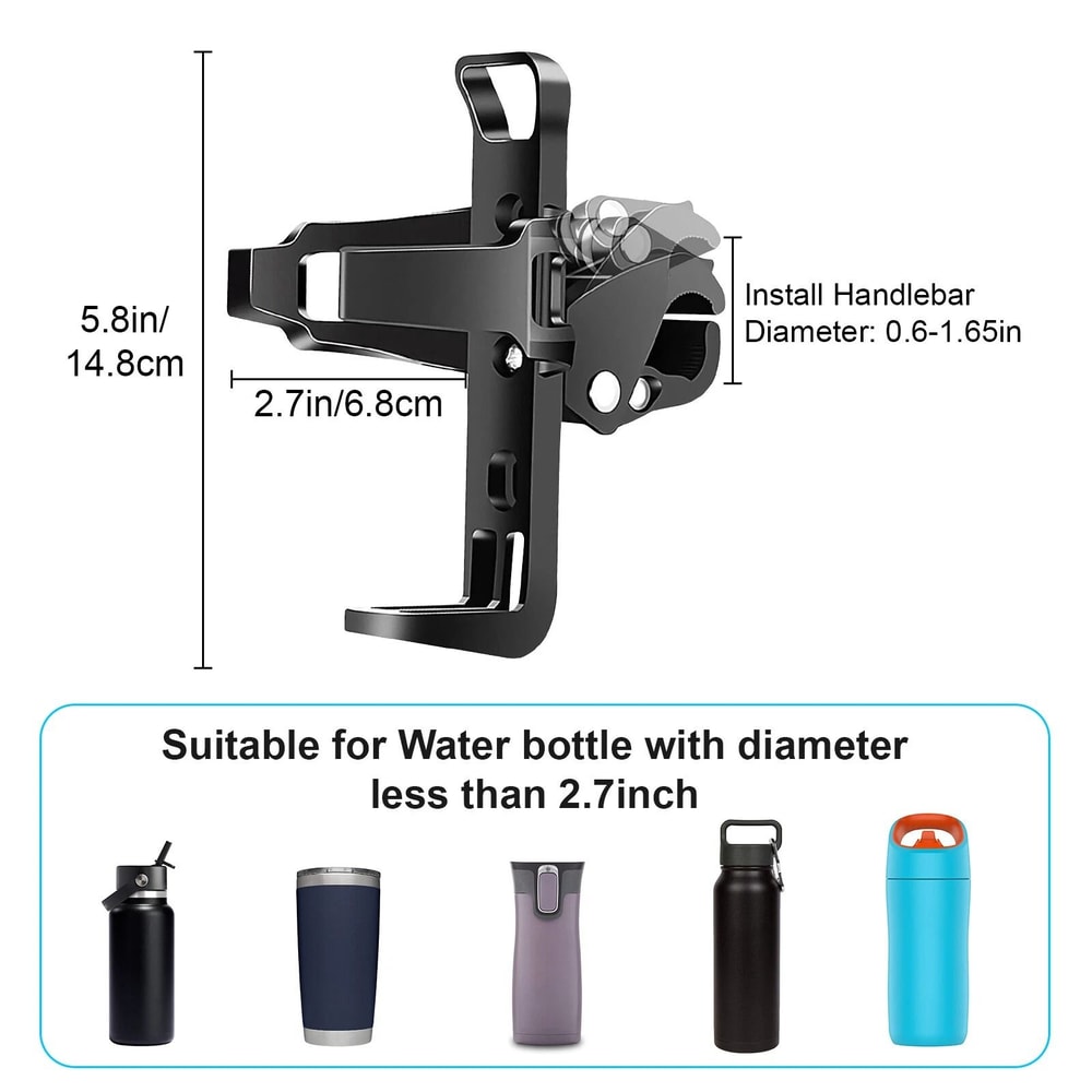 Bicycle Water Bottle Holder For Handlebar MTB Bike Cup Holder Drink Cage Rack 2