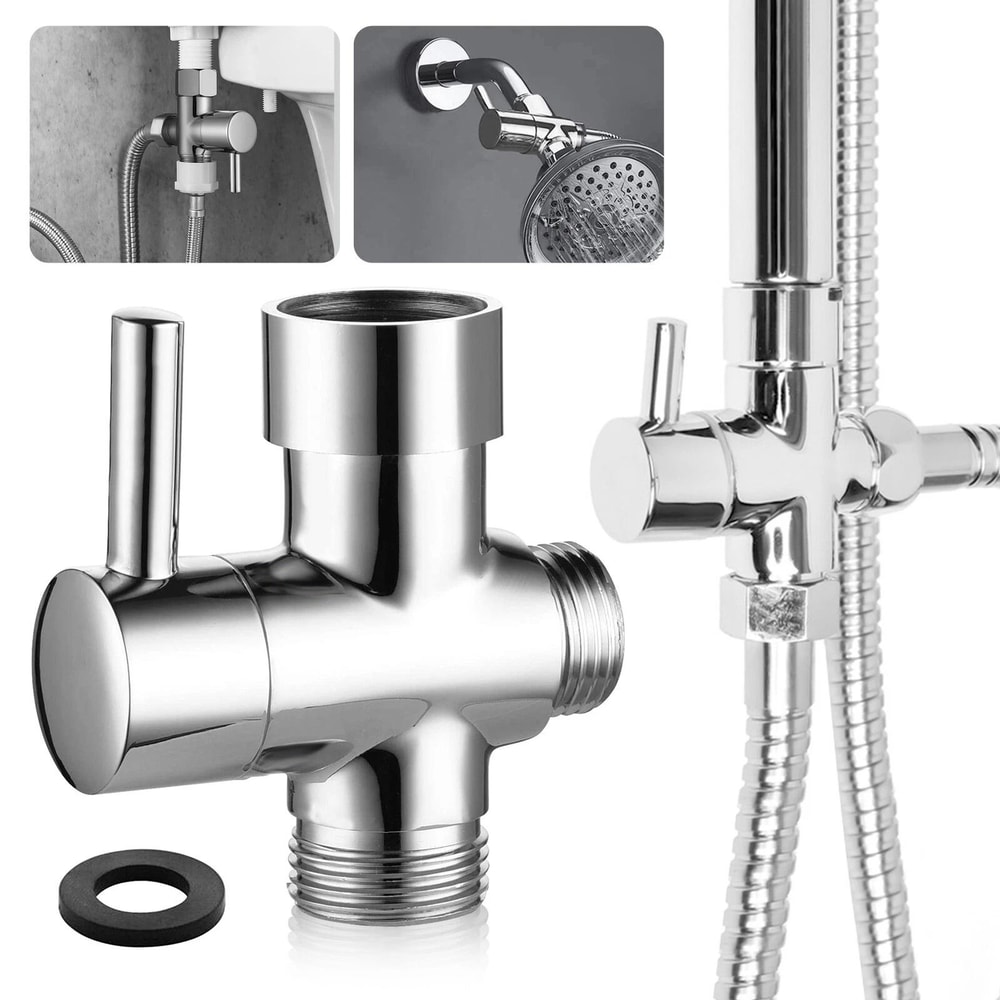 Brass T Adapter 3 Way Diverter Valve For Shower And Bath 8