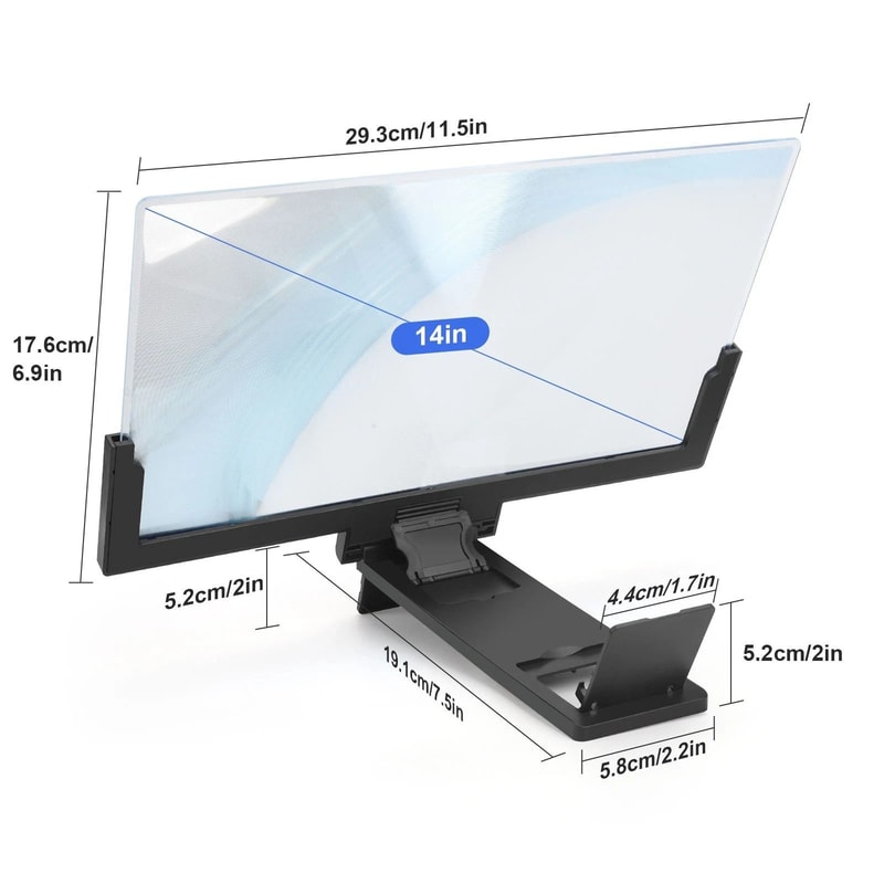 Portable Phone Screen Amplifier With Magnification And Adjustable Bracket 5