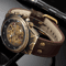 Luxury Mens Automatic Mechanical Watch With Roman Numerals Leather Strap 0