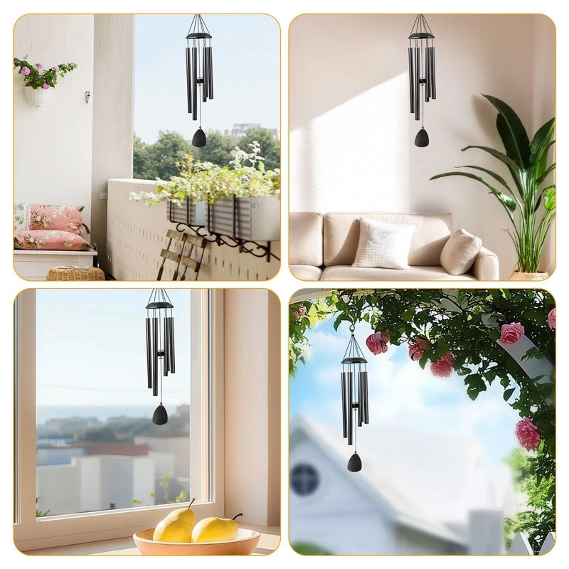 Wind Chimes Outdoor Deep Tone Adjustable Tuned Garden Decoration 6