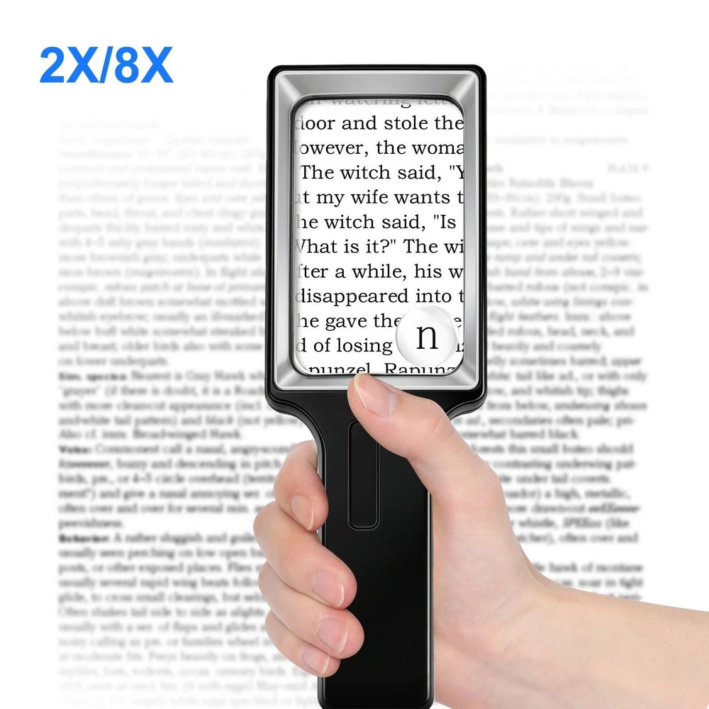 LED Magnifying Glass With Light 2X 8X Magnification For Seniors Low Vision Readers 6