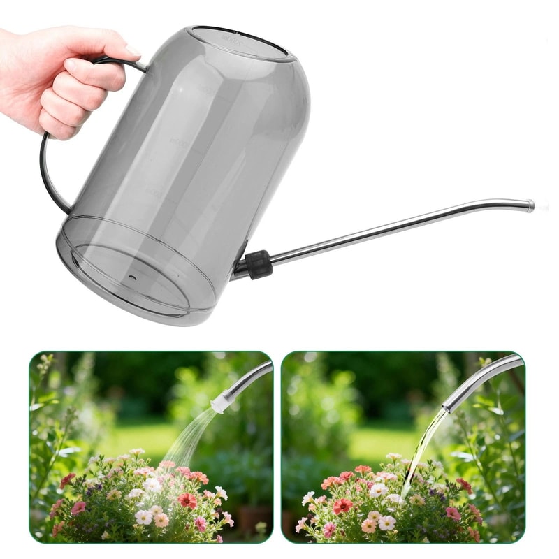 Indoor Plant Watering Can With Long Spout Measuring Mark Portable Garden Water Jug For Houseplants 6