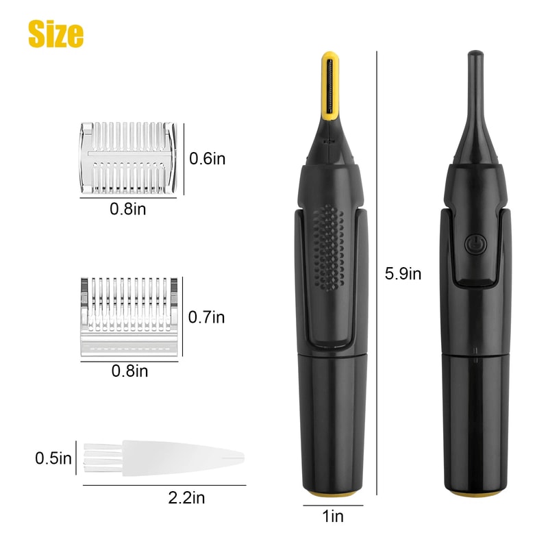 Electric Trimmer For Beard Nose Ear Eyebrow Mustache With LED Spotlight 2