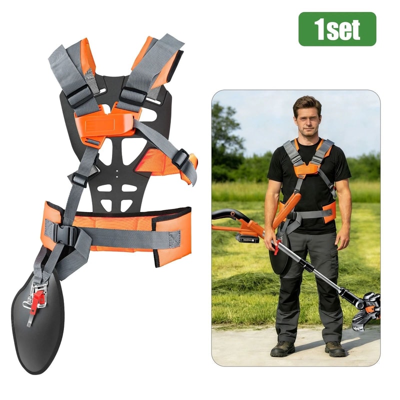 Heavy Duty Adjustable Shoulder Harness Strap For Trimmer Brush Cutter 6