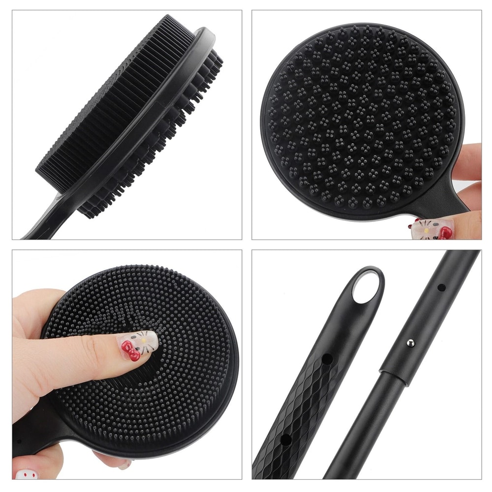 Telescopic Bath Brush For Shower Long Handle Exfoliating Back Scrubber 4