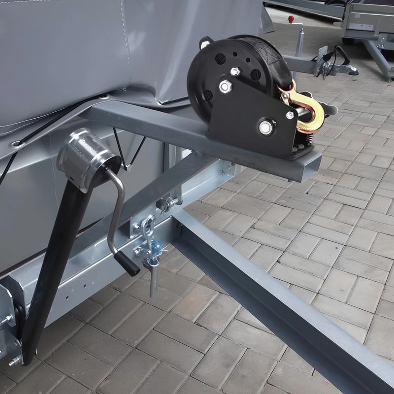 Hand Winch With Strap For Boat Trailer ATV Towing 0