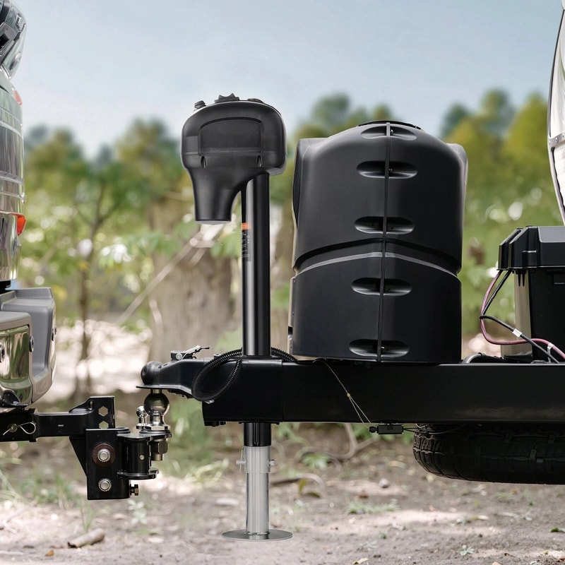 Electric Trailer Jack With 7 Pin Plug For RV Trailer Camper 0
