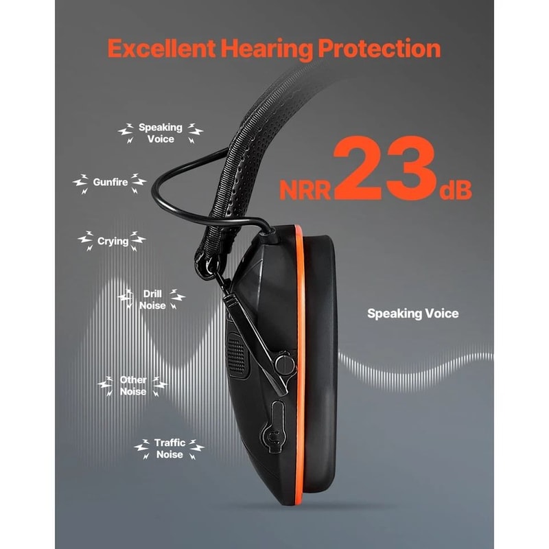 Bluetooth Hearing Protection Earmuffs Electronic Ear Muffs For Shooting Work And Yard Use 9