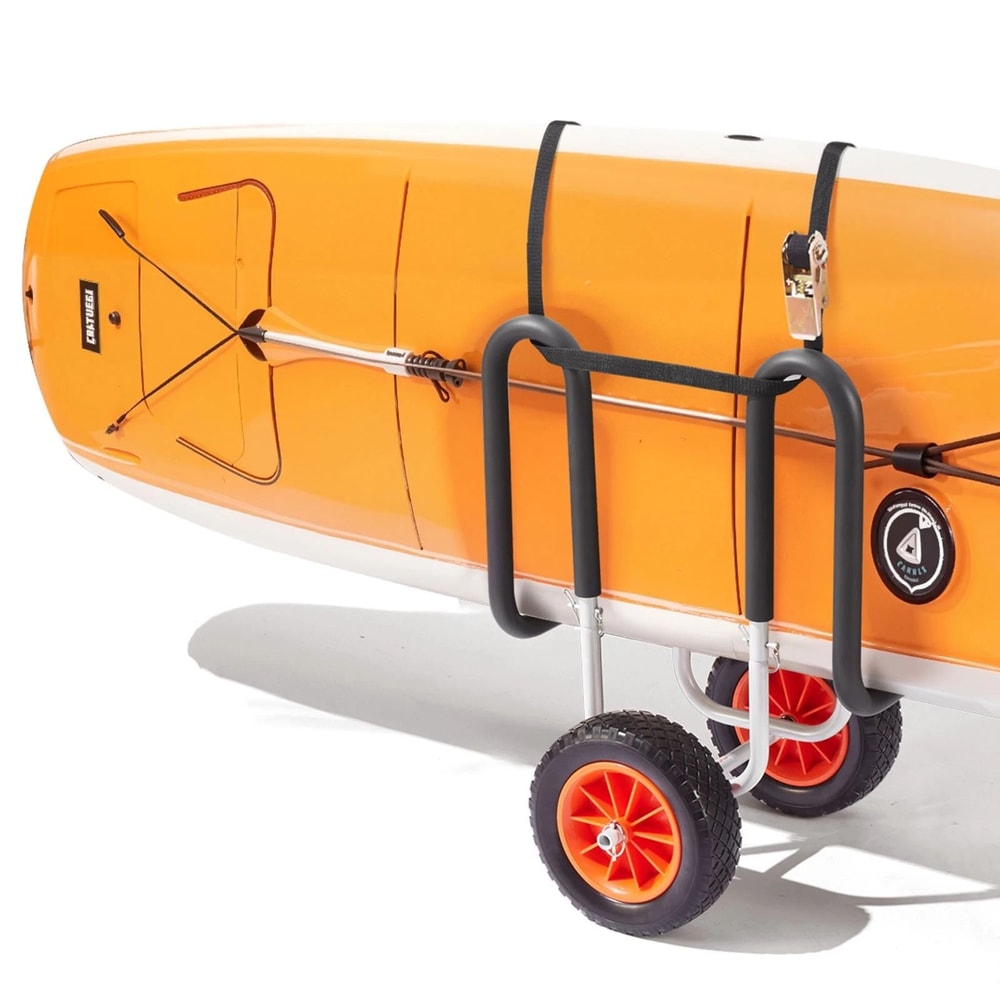 Kayak Cart With Rubber Wheels 150 Lb Paddle Board Cart 0