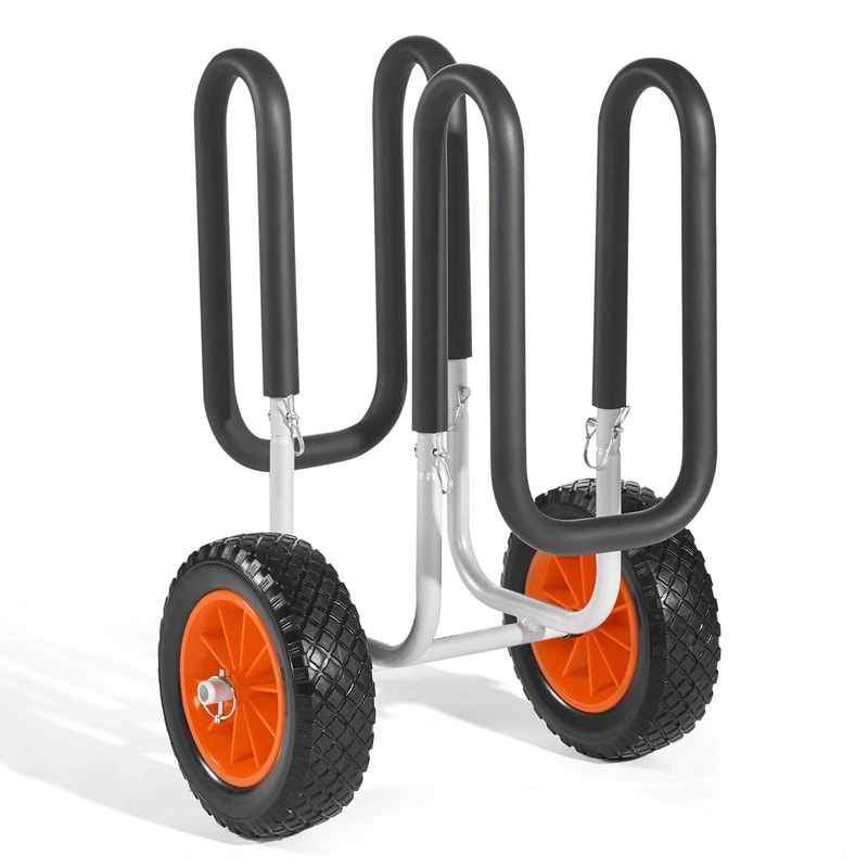Kayak Cart With Rubber Wheels 150 Lb Paddle Board Cart 10