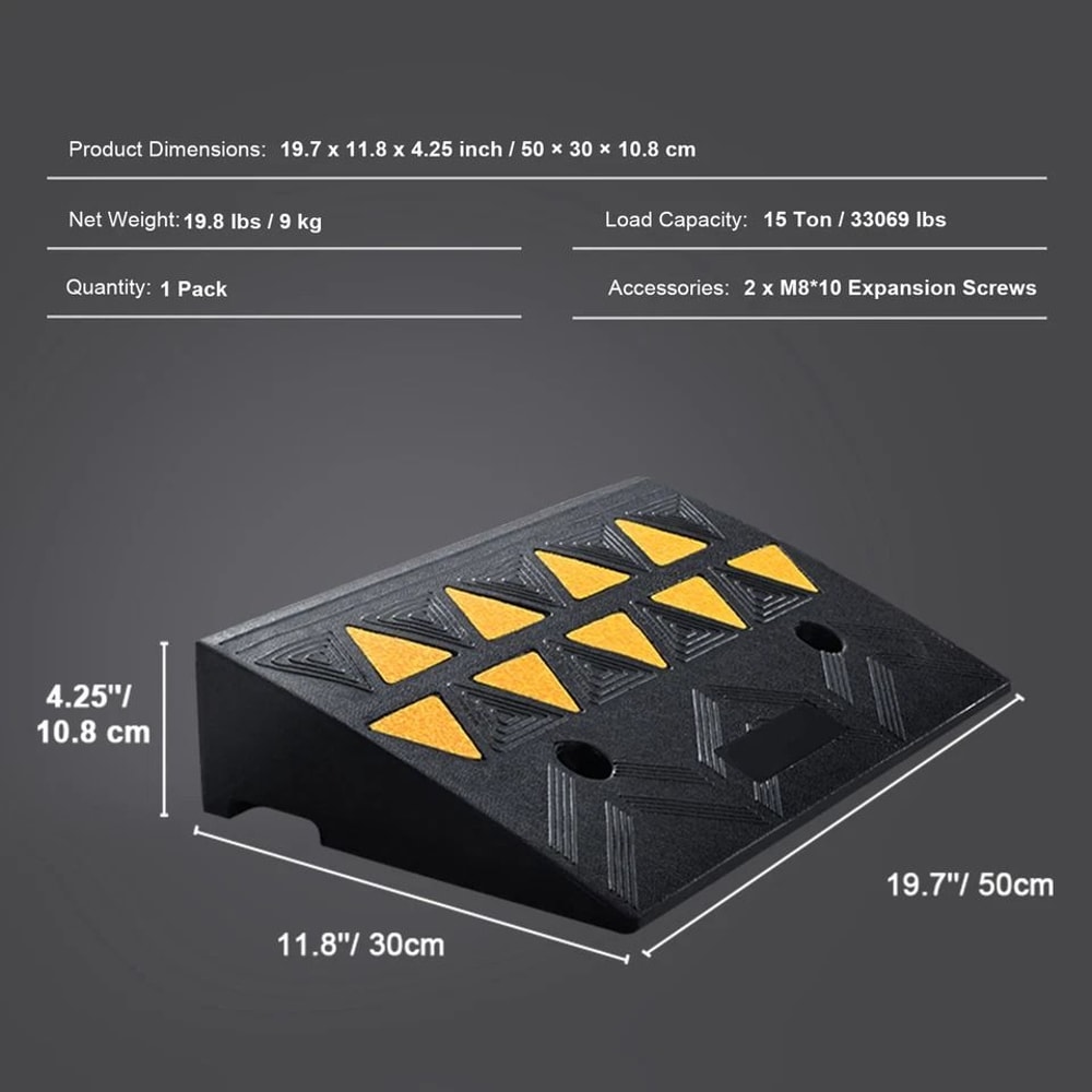 Heavy Duty Rubber Curb Ramp Driveway Curb Ramp For Cars Trucks And Wheelchairs 4