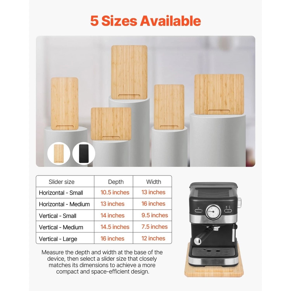 Countertop Appliance Slider Tray For Coffee Makers And Small Kitchen Appliances 6