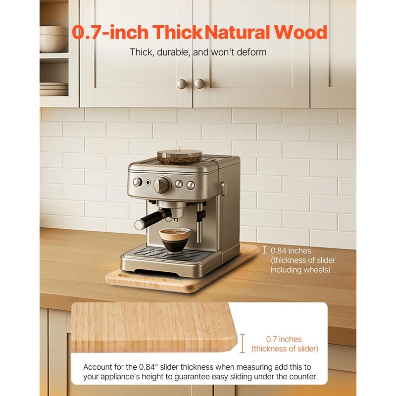 Countertop Appliance Slider Tray For Coffee Makers And Small Kitchen Appliances 9