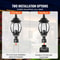 Dusk To Dawn Outdoor Post Light Fixture Waterproof Pier Mount Lamp Post Lights 6