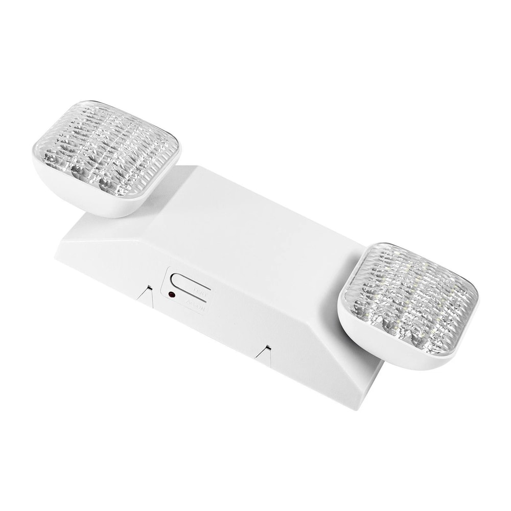 Commercial Emergency Lights With Battery Backup Dual Head Hardwired LED 2