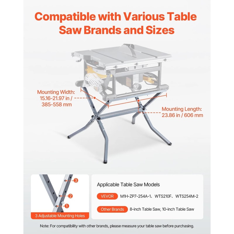 Portable Folding Table Saw Stand Heavy Duty Universal Saw Stand 10