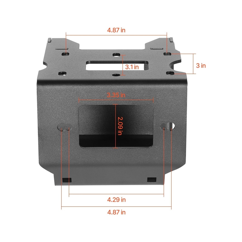 Polaris Sportsman Winch Mount Receiver Hitch Plate ATV Recovery Bracket 4